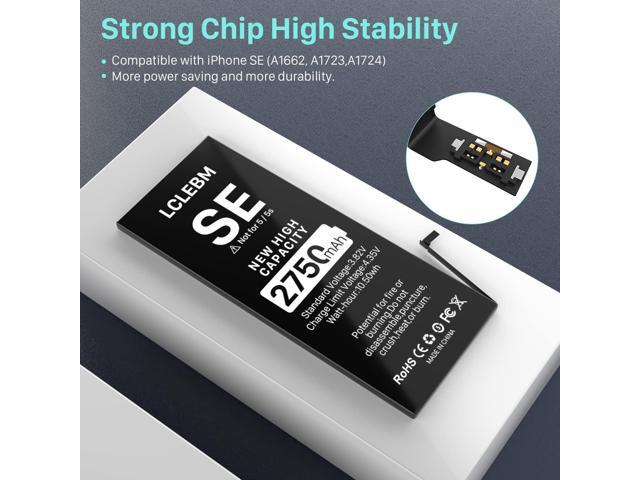 Battery For Iphone Se 2750mah High Capacity New 0 Cycle Replacement Battery For Iphone Se With Professional Repair Tools For Iphone Se 1st Generation Newegg Com