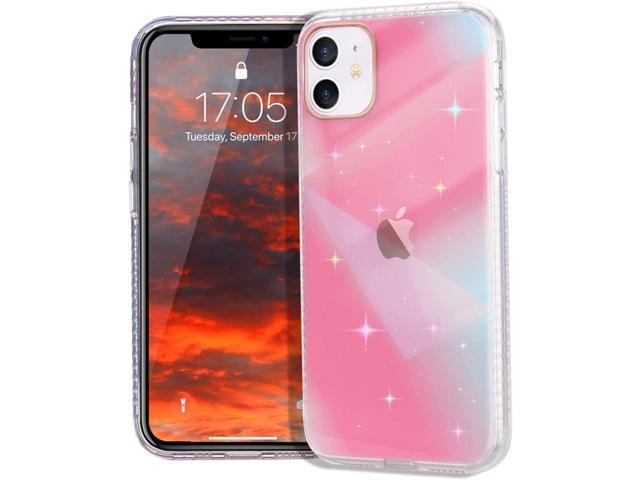 Compatible With Iphone 11 Case For Women Girls Cute Glitter Sparkle Bling Clear Design Rainbow Geometry Soft Silicone Tpu Bumper Hard Pc Protective Slim Cover Phone Cases For Iphone 11 Pink Newegg Com