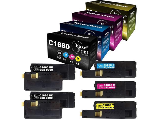 2 PK C1660 332-0399 Black Toner Cartridges For Dell Color Laser C1660 C1660W 