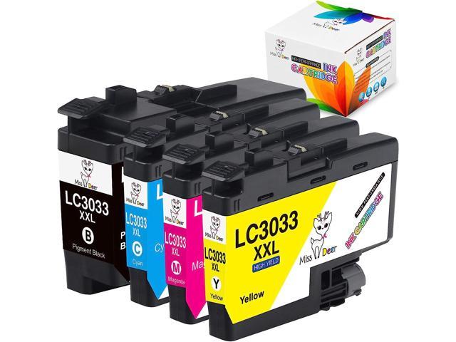 Miss Deer Compatible LC3033 Black Ink Cartridges Replacement for Brother 3033 XXL 3033XXL LC3033BK LC3033XXL LC3035XXL LC3035 Work for MFC-J995DW MFC-J995DWXL MFC-J805DW MFC-J815DW MFC-J805DWXL 2-Pack 