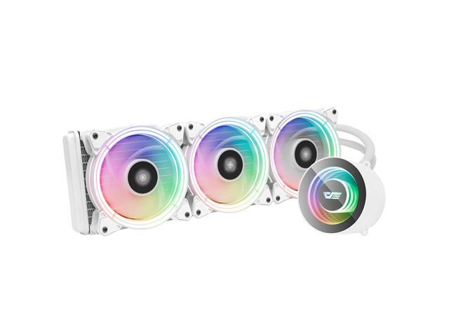 darkFlash TR360 White ARGB CPU Radiator Addressable RGB All-in-one AIO ARGB PWM Fans CPU Liquid Cooler System for Intel LGA 2066/2011V3/2011/115X and AMD FM2/AM3/AM3+/AM4
