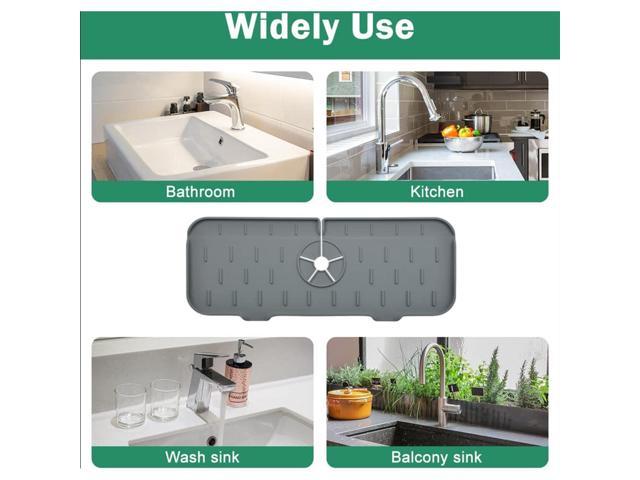 Gemdeck Under Sink Mat For Kitchen Waterproof, Silicone Under Sink Liner Drip  Tray Black 