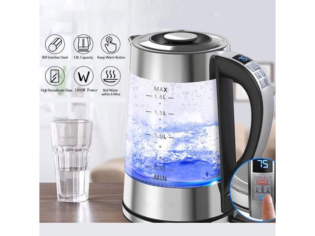 1.8l 304 Stainless Electric Kettle With Water Temperature Control