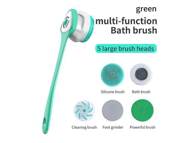 Gemdeck 5 Head Electric Bath Shower Brush Massage Back Scrubber Body Clean  Tools Rechargeable Gifts 