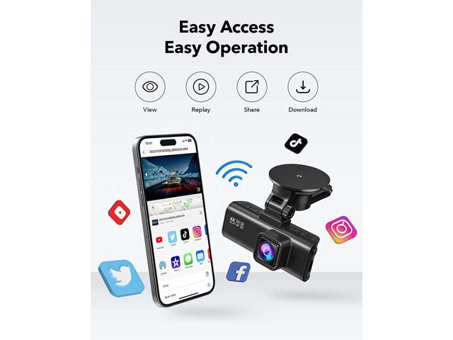 Blueskysea B2W Dual Lens Dash Camera Infrared Night Vision Car Camera Full  HD 1080P Front and Rear Views Dash Camera Wi-Fi with 32GB micro SD Card  Sony Starvis Sensors Super-capacitor G-sensor 