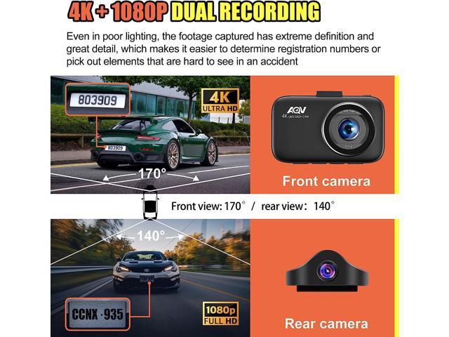 AQV Dash Cam Front 1080P WiFi, Mini Dash Camera for Cars with App Control,  170° Wide Angle, G-Sensor, Loop Recording, Super Night Vision, Safer Super