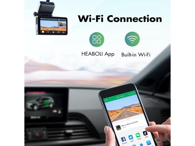 Heaboli Mini 4K Dash Cam with WiFi, GPS and Speed, Front Dash Camera for  Cars