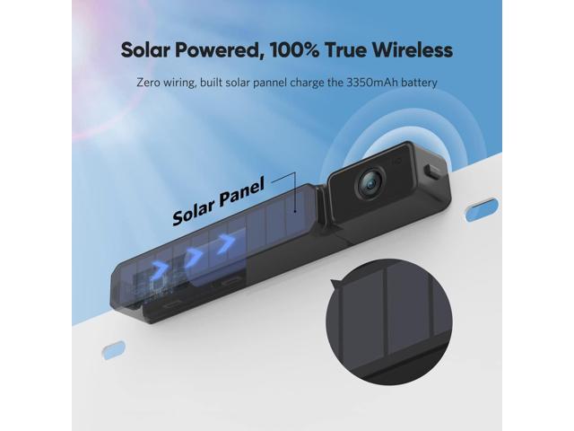 Solar Wireless Backup Camera for Car (1080P), 3 Mins DIY