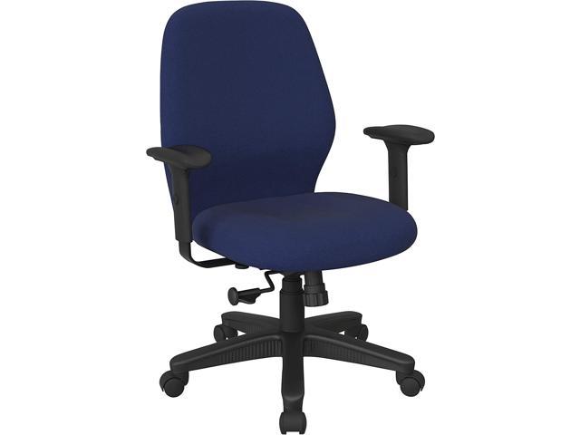 Black Mid Back Padded Office Chair 28 x 23.5 x 37.25-40.5