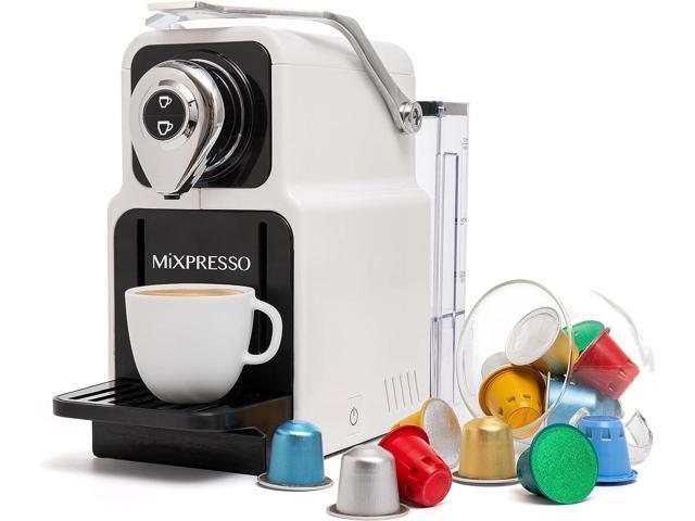 Mixpresso Single Serve 2 in 1 Coffee Brewer K-Cup Pods Compatible & Ground Coffee,30 oz (Red)