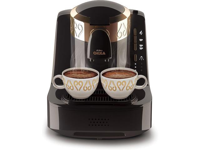 Arzum Okka Jet Automatic Turkish Coffee Maker, 5 cups, Black/Copper  (OK0017-UL)