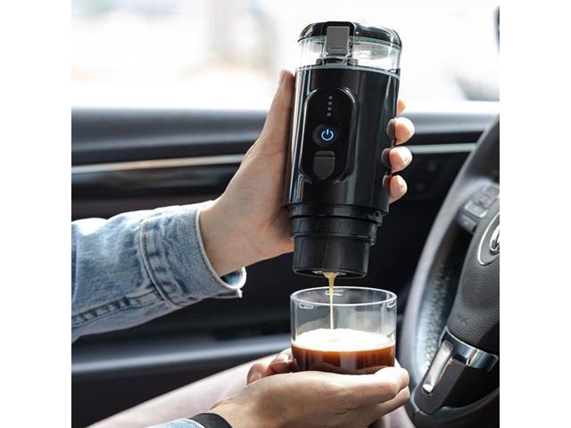  Portable Espresso Machine, 18 Bar 12V Car Electric Coffee Maker  Compatible with Ground and NS Capsules, 3 to 4 Mins Self Heating USB  Charging, for Office Traveling Backpacking Camping: Home & Kitchen