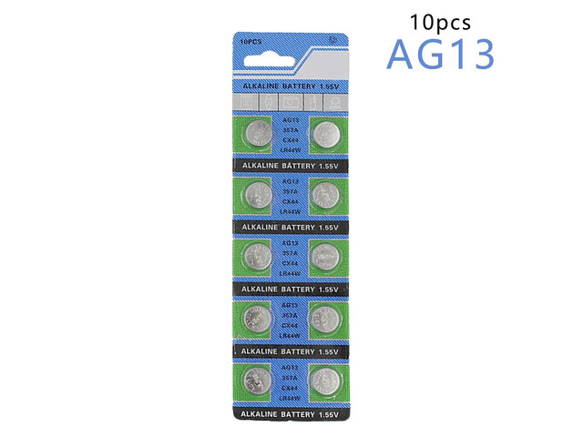 Centechia 10 Pcs AG13 LR44 357A S76E G13 Button Coin Cell Battery ...
