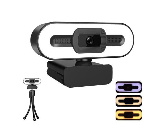 Goaic L31 Streaming 1080P Wide Angle Webcam with Adjustable Ring Light autofocus AF Web Camera for Google Meet Xbox Gamer Facebook YouTube Streamer