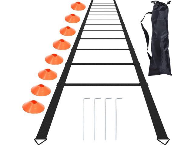 PACEARTH Agility Ladder - Agility Speed and Balance Training Ladder for Soccer Basketball Boxing Softball Footwork Sports Agility Training with Scale and Carry Bag