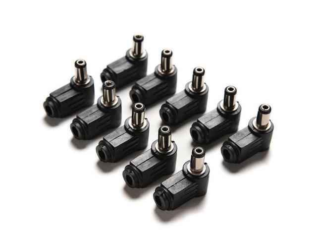 10x 2.1mm x 5.5mm Male Plug Right Angle L Jack DC Power Connector 