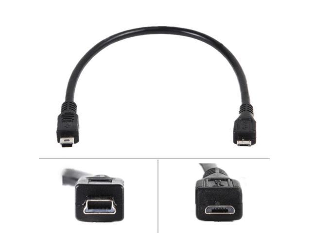 Micro USB Type B male to mini USB Type B male Host OTG Adapter Cable - Newegg.com