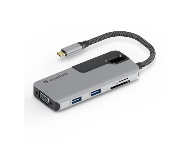 3 USB 3.0 Ports ,SD/Micro SD Card Reader Compatible for MacBook Pro 6 in 1 Portable Dongle with 4K HDMI XPS More Type C Devices,Space Grey USB C Hub Multiport Adapter 