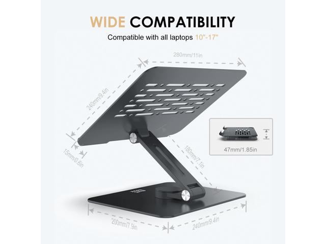 Minthouz 360 Rotating Laptop Stand for Desk Adjustable Height Swivel ...