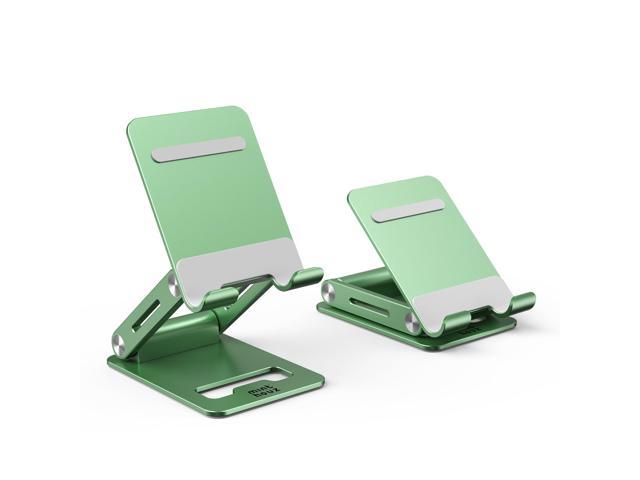 Minthouz Foldable Mobile Phone Stand Angle Height Adjustable Desktop Mobile Phone Holder, Compatible with Phones Tablets Nintendo Switch Kindle Green