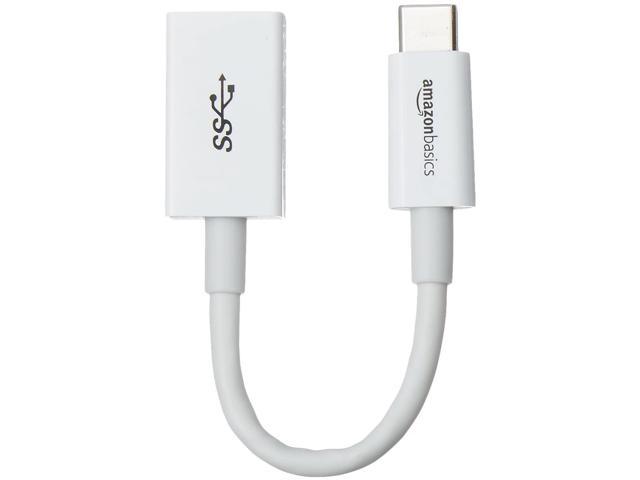 Photo 1 of AmazonBasics USB Type-C to USB 3.1 Gen1 Female Adapter Cable - White