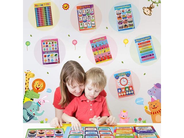15 Pack Educational Poster Laminated Wall Chart for Children Kids Learning Art 