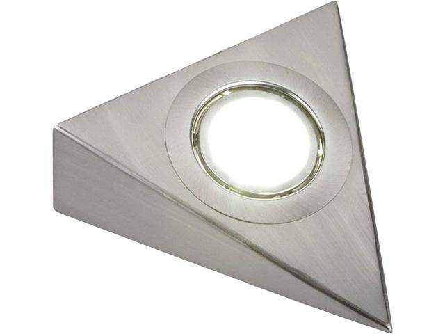 5 X LED TRIANGLE KITCHEN UNDER CABINET CUPBOARD LIGHT COOL WHITE BRUSHED CHROME