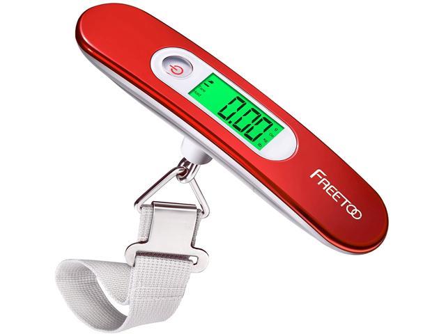 Portable Luggage Scale Digital Travel Scale Suitcase Scales Weights with Tare Function 110 lb/ 50KG Capacity Red Black