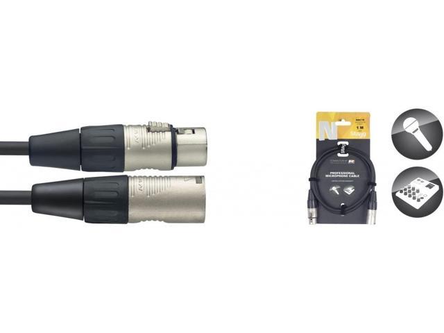 Stagg NMC1R N-Series Microphone Câble XLR Male/Femelle 1 m Noir
