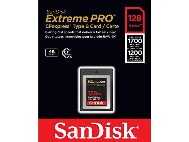 SanDisk Extreme PRO 128GB CF Express Card Type B, up to 1700MB/s