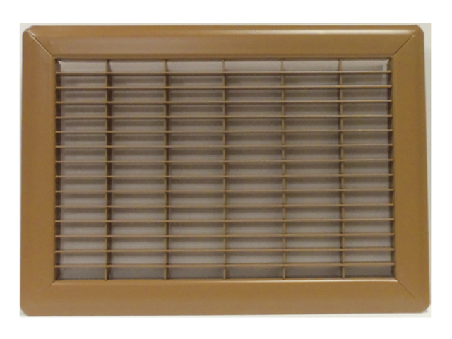 Imperial Brown Heavy Gauge Steel Floor Grille made for a hole size of 14" x 30" - Overall Dimensions of 15 13/16" x 31 13/16"