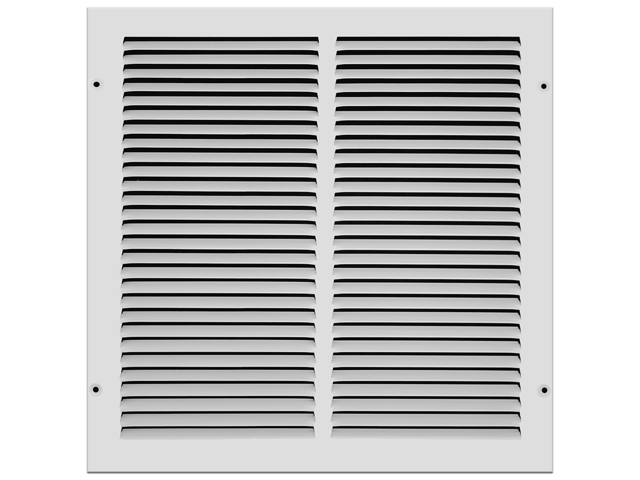 Photo 1 of Accord White Wall Return Air Grille made for a hole size of 14" x 14" - Overall Dimensions 15 3/4" x 15 3/4"