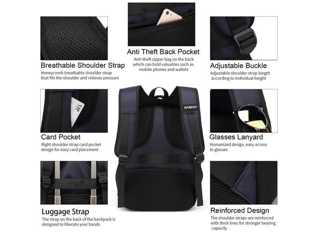 INSAVANT Laptop Backpack 17 Inch Water Resistant Backpacks Durable ...
