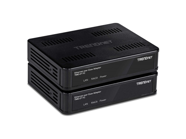TRENDnet Ethernet Over Coax Adapter,(2-Pack), Backward Compatible with ...