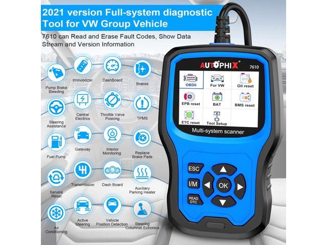 Autophix 7610 OBD2 Automotive Scanner ABS SRS Airbag Oil EPB DPF