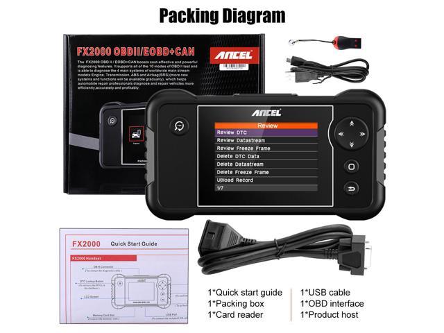 Check Engine Transmission ABS SRS Code Reader OBD2 Scanner Car Diagnostic  FX2000 611677789497