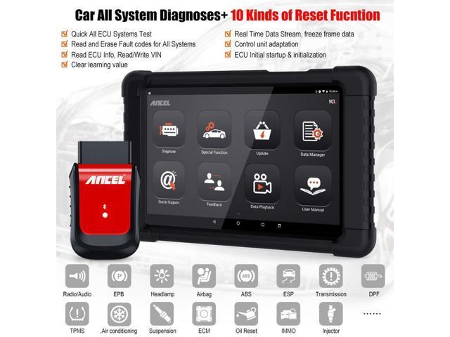 Scan Plus 6 Obd2 Français diagnostic, lecteur de code, scanner de  diagnostic du système Abs Srs ECM TCM, avec 5 fonctions de réinitialisation  (Oil / SAS / EPB / TPMS / Throttle Adaptatio