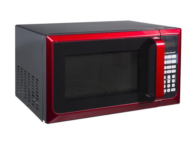 hamilton beach 0.9 cu ft microwave oven red