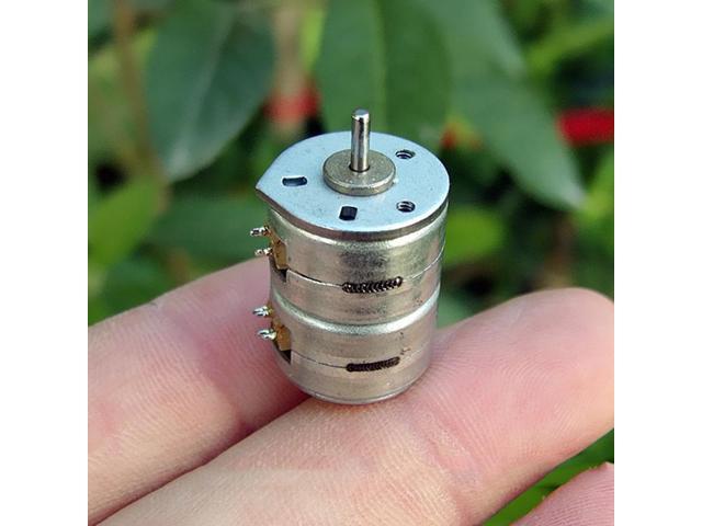 15BY25 Mini 15mm Round 2-Phase 4-Wire Stepper Stepping Motor w/ Copper Gear DIY 