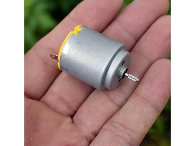 DC 6V-12V 6300RPM Large Torque Double Axis Dual Shaft Micro RF-370 Motor DIY Toy 