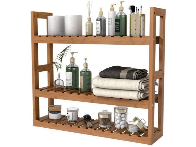 12.6L x 11”W x 59.8H ideal for home implements Tier Metal Tower Bathroom Shelf 