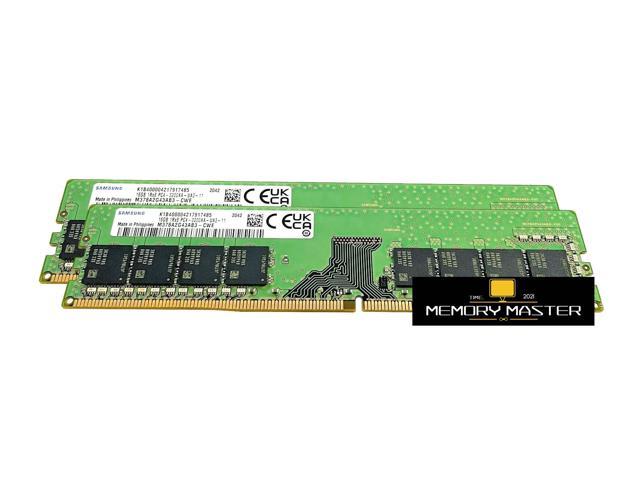 Samsung 32GB(2X16GB) DDR4 UDIMM 3200 MHz PC4-25600 DIMM Desktop Memory RAM M378A2G43AB3-CWE