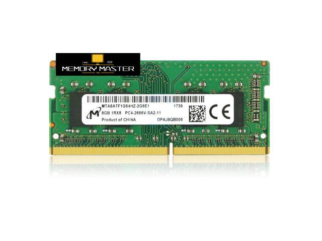 Micron 8GB PC4-21300V SODIMM DDR4-2666MHz 1RX8 Unbuffered Laptop RAM MTA8ATF1G64HZ-2G6E1