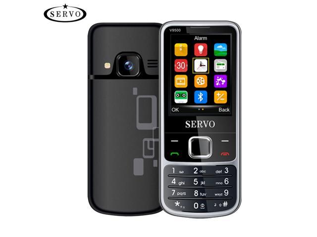 SERVO V9500 4 SIM cards 4 standby Cell phone Speed dial numbers One key recorder Magic Voice Mobile Phones comes with 23  classic games(Black)