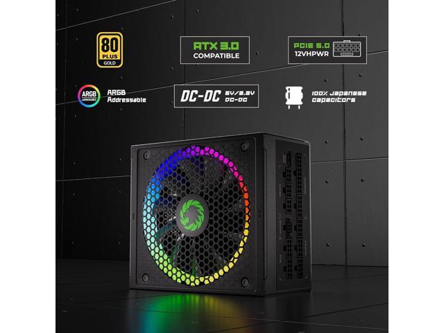 GameMax PSU True Rated 850W RGB Power Supply Fully Modular 80 Plus Gold  Certified with Addressable RGB Light for PC Power Supply - AliExpress