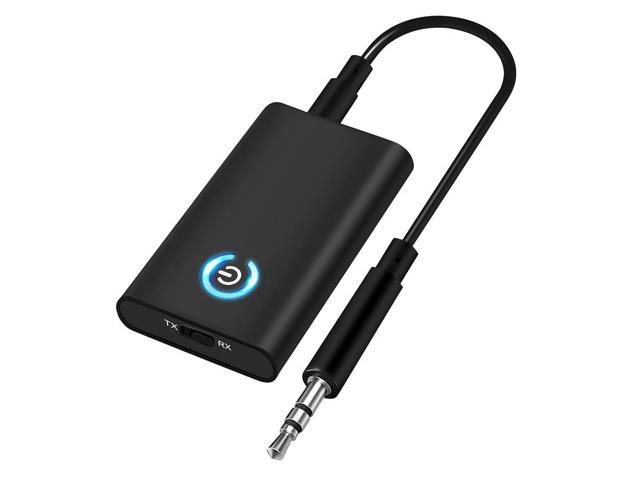 ELEGIANT Bluetooth 5.0 Transmitter Receiver, 2-in-1 Bluetooth Adapter with 3.5mm AUX Stereo Output(Pair with 2 Bluetooth Devices Simultaneously) for TV/PC/Home Car Sound System