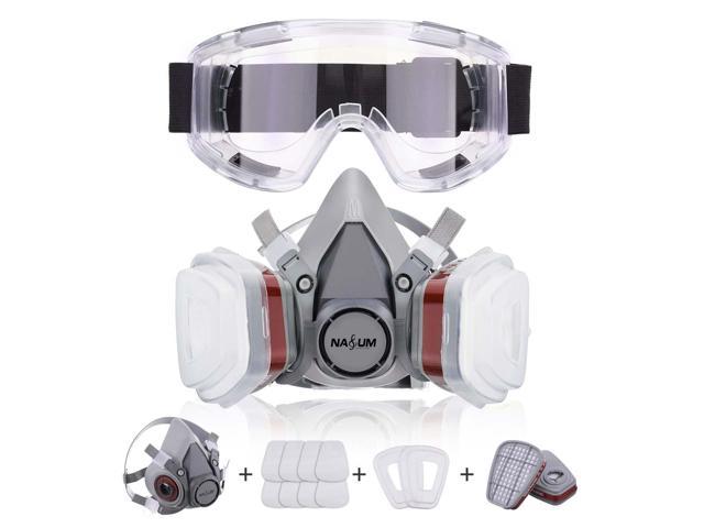 Reusable Half Face Cover, M401 Face Cover, Face Cover with Anti-Fog Safety  Glasses Half Facepiece Against Wood Chips,Machine Polishing, Ideal for  Painting, Polishing, Welding, Decoration ,Household - Newegg.com