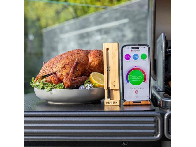 Meater Plus, Set of 2, Meat Thermometer, 165ft Wireless Long Range,  Bluetooth Connectivity for Oven, Grill, Kitchen, BBQ