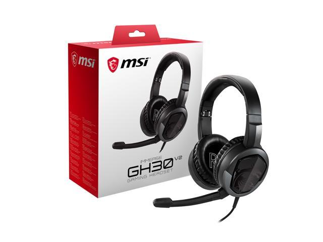 MSI Immerse GH30 V2 GAMING Headset with 40mm Drivers and Detachable Microphone