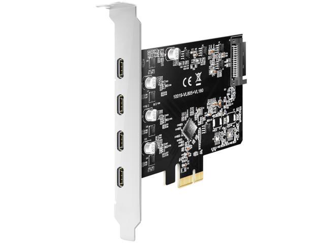MAIWO KC019 adapter card PCIE  to Type-C add card desktop expansion acceleration card
USB 3.1 Type-C, high speed PCIe ×1, with15Pin interface power supply,4 ports type C USB